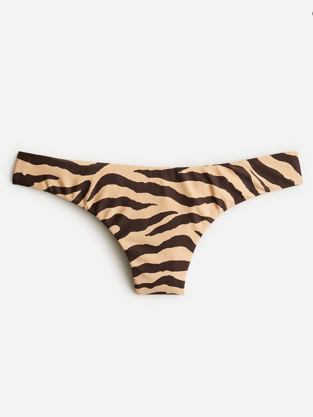 J crew Curved-waist cheeky bikini bottom in‎ zebra stripe